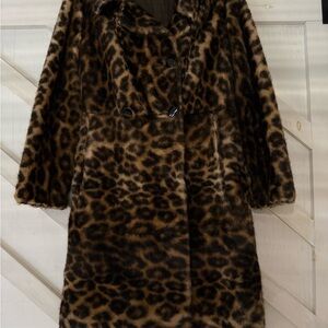 Cheetah Print Faux Fur Coat